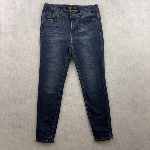 Ci Sono Jeans Womens Size 11 W30 Blue Skinny Stretch Mid Rise Dark Wash Denim - Picture 4 of 15